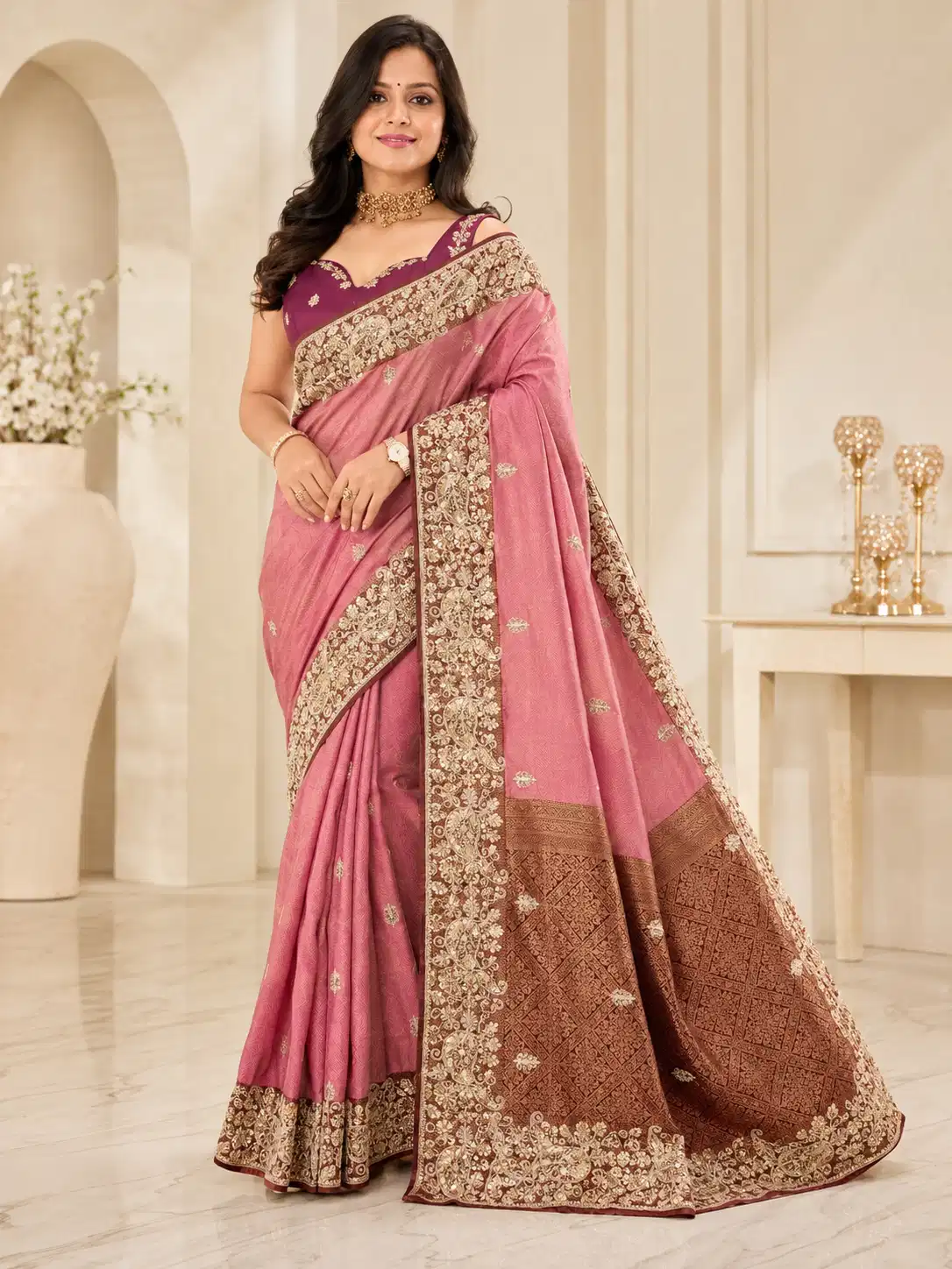 shivanora-gulnaar-heritage-pink-saree