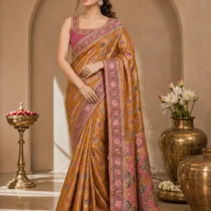 Shivanora Zarirose Amber Heritage Saree