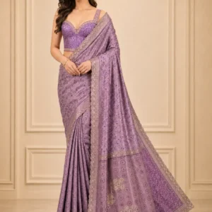 Shivanora Lavanya Lilac Soft Kanjivaram Saree