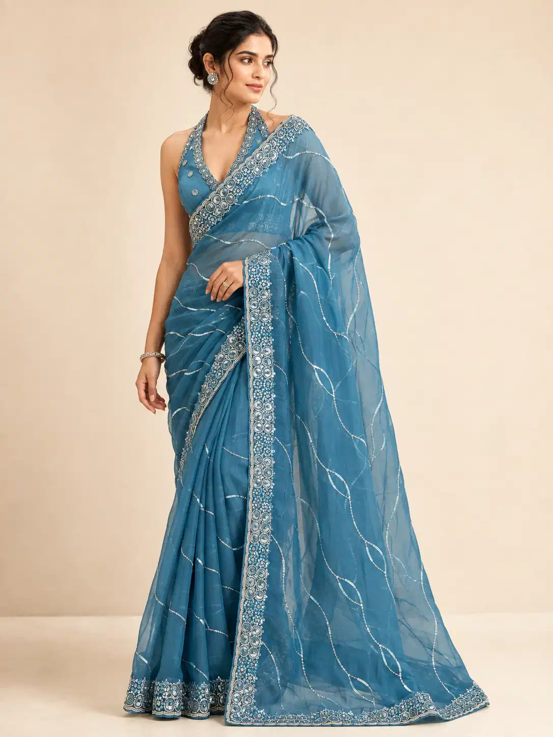 blue-embellished-saree-with-blouse-piece