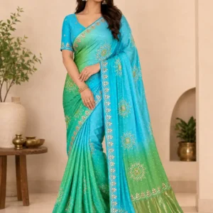 Shivanora Neelhara Dual Tone Festive Saree
