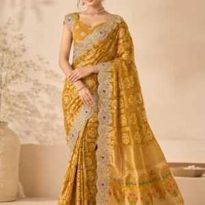 Shivanora Sunehri Meher Heritage Designer Saree